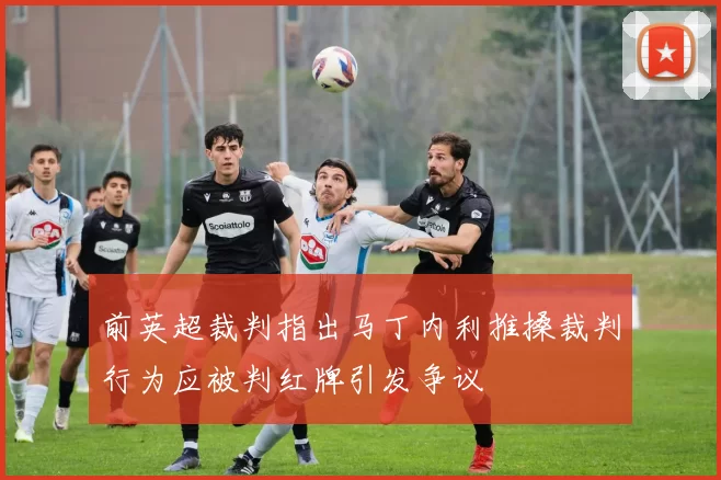 前英超裁判指出马丁内利推搡裁判行为应被判红牌引发争议